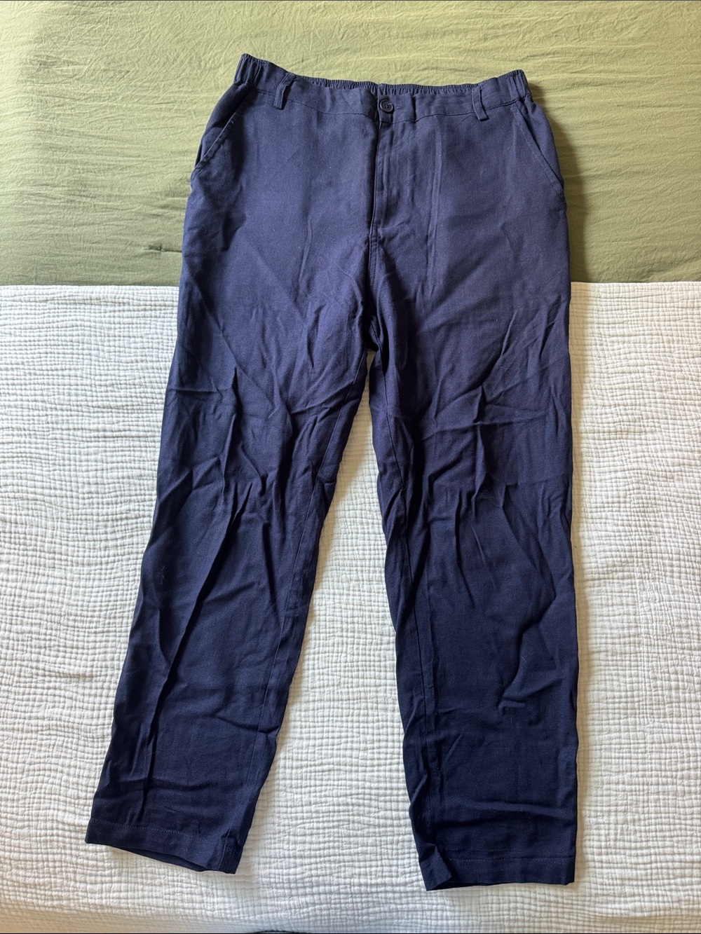 Amazon Men's Navy Chinos - Straight Casual Fit